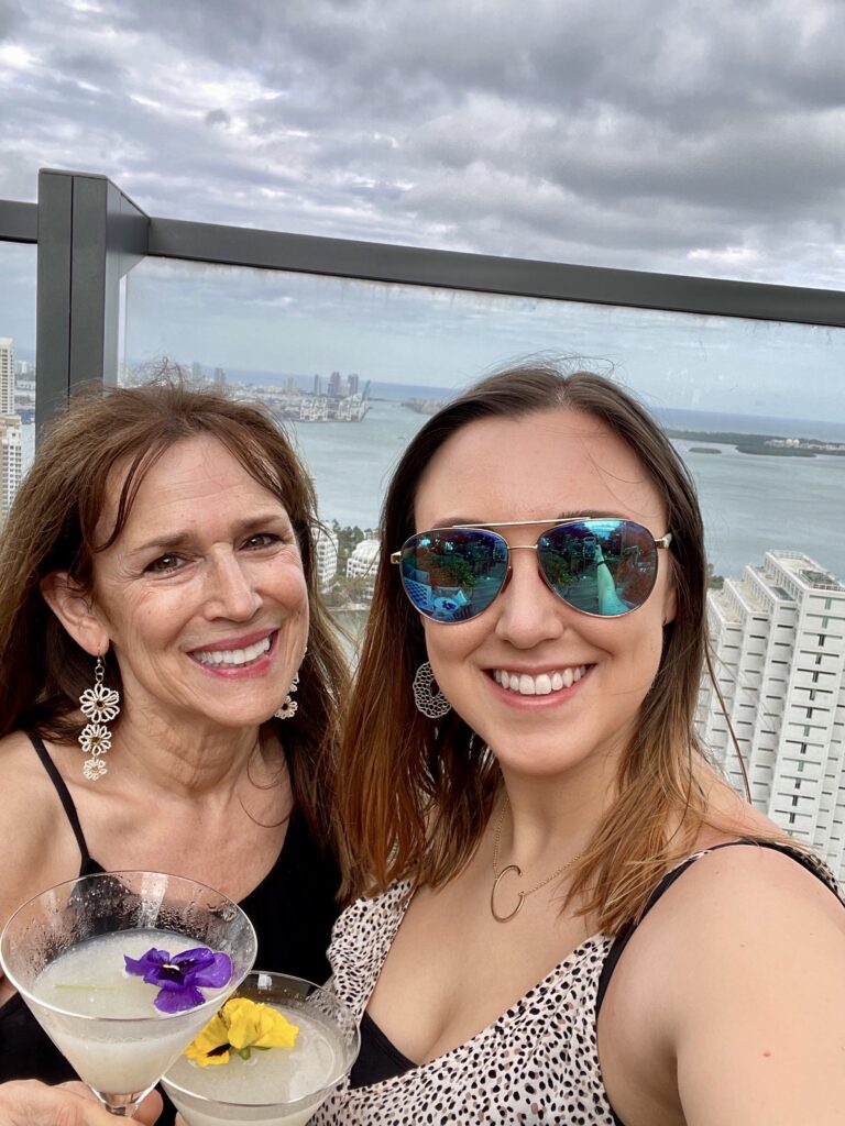 women on Miami rooftop